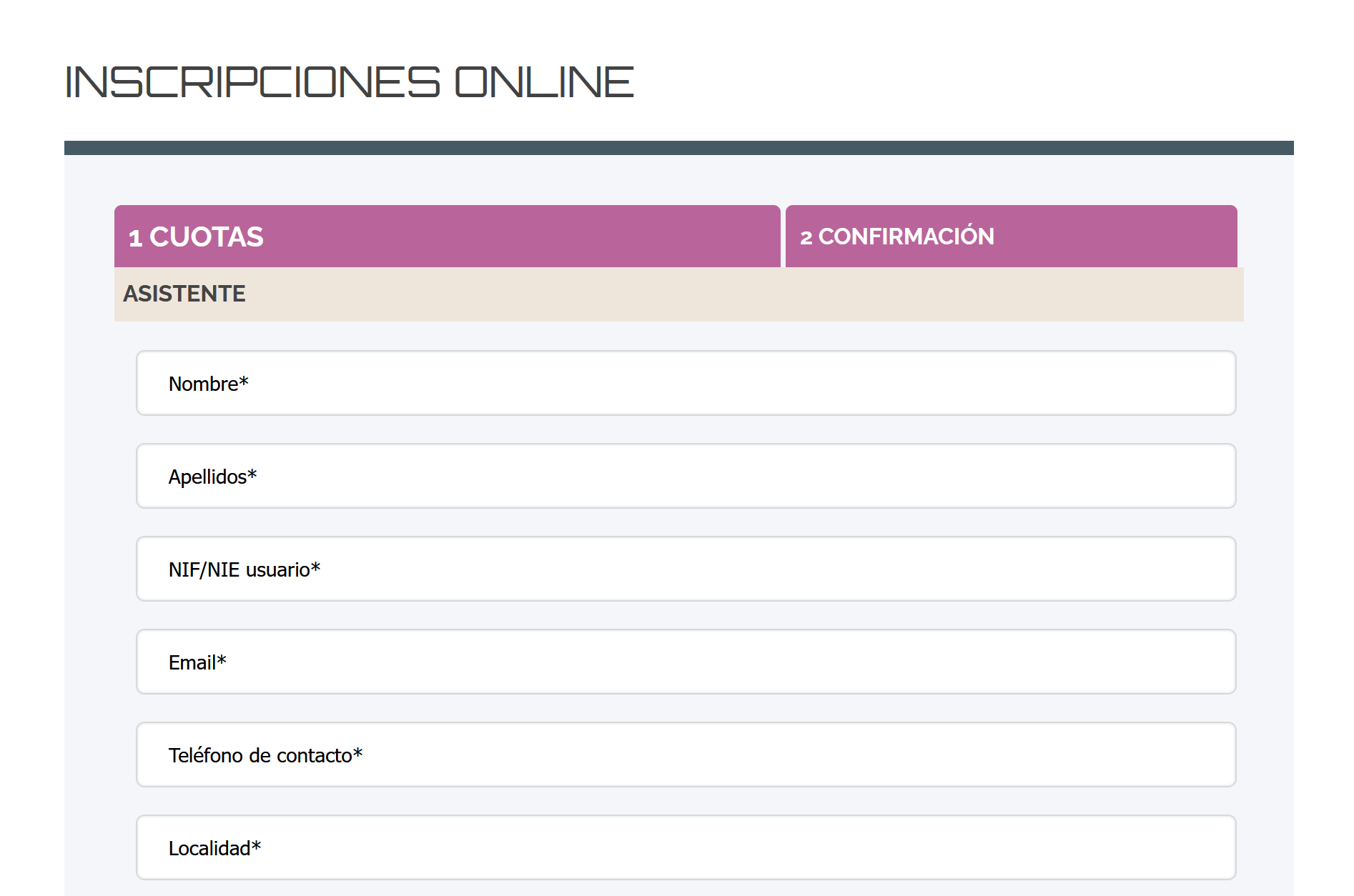 Formulario de Inscripción